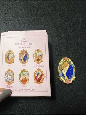 Disney Beast Enamel Pin - Blue, Gold, Pink